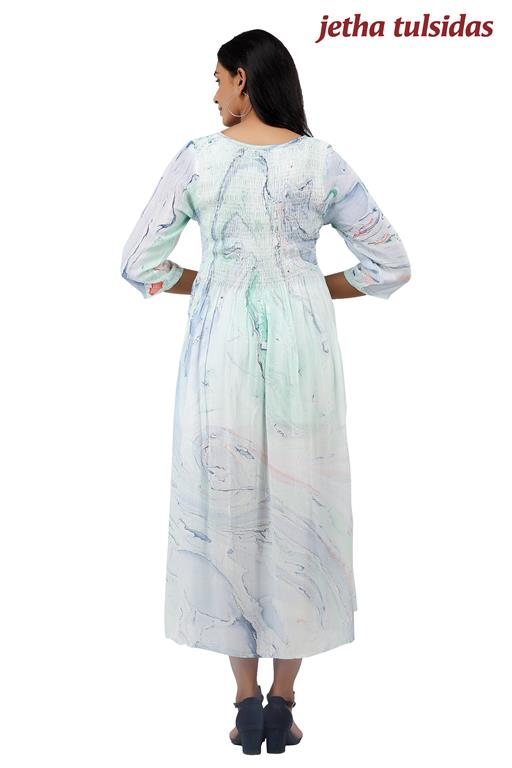 WOMEN WESTERN BOBBIN DRESS L/S